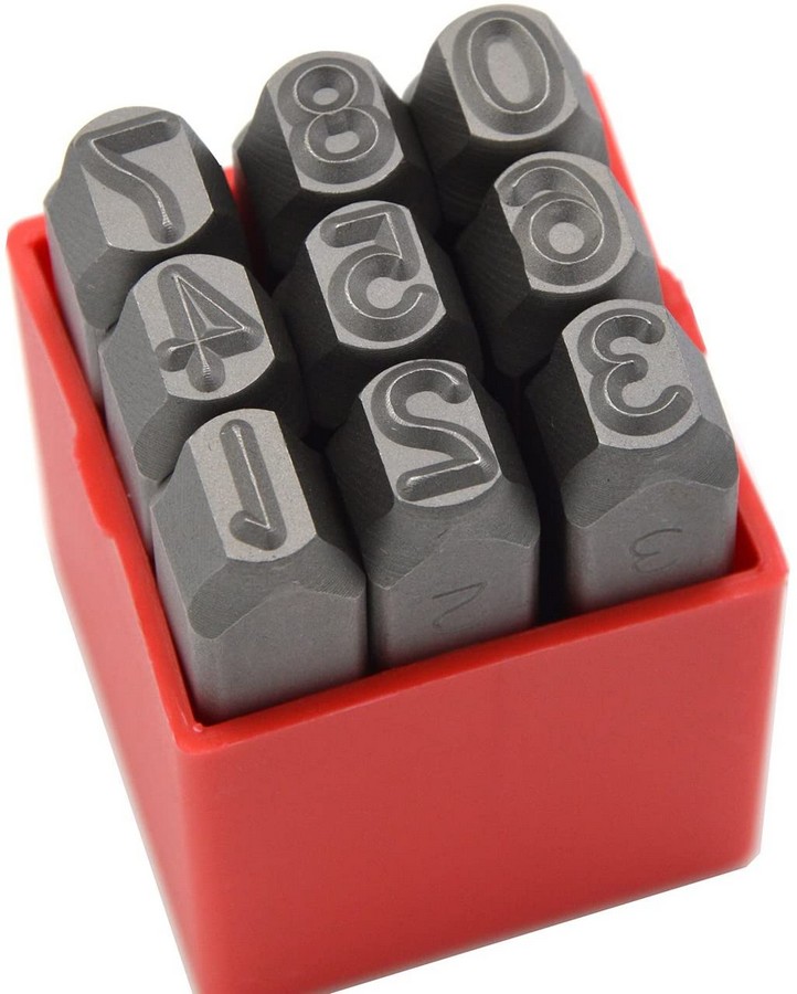 NUMEROS DE ESTAMPAR 9 PZS 4 MM