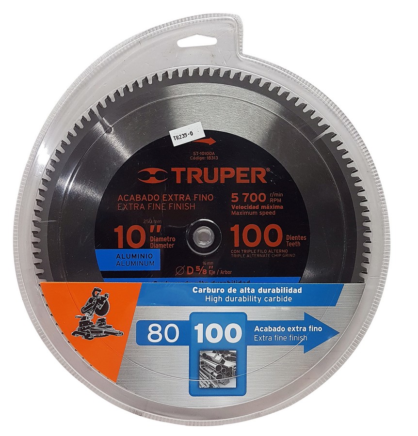 DISCO P/SIERRA CIRCULAR TRUPER 10 X 5/8 X 100 D ALUMINIO (18313)