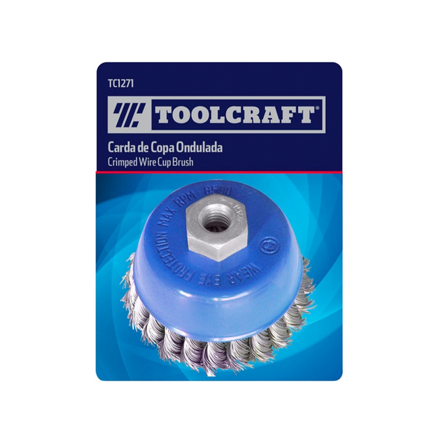 CEPILLO DE COPA PARA PULIDORA TRENZADO 3 PULG X 5/8 14186