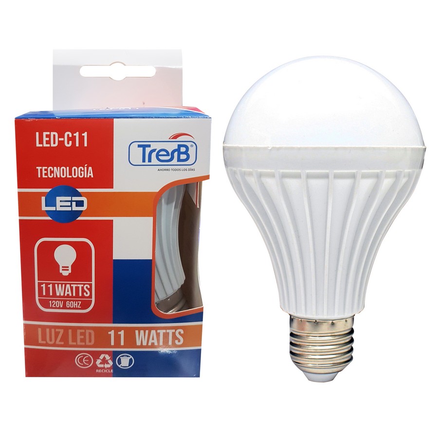 BOMBILLO LED 11W E27 LUZ BLANCA 3B LED-C11