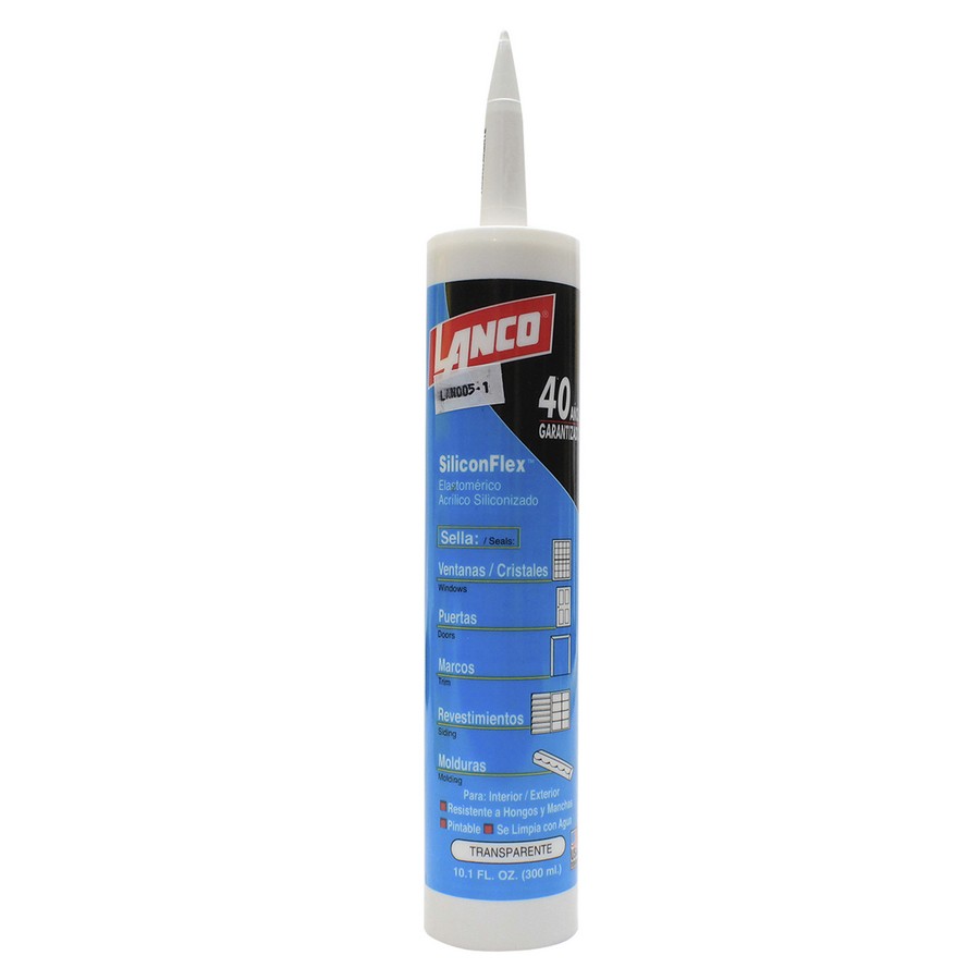 SELLADOR ACRILICO CON SILICON BLANCO SILICONFLEX 10 ONZ. LANCO