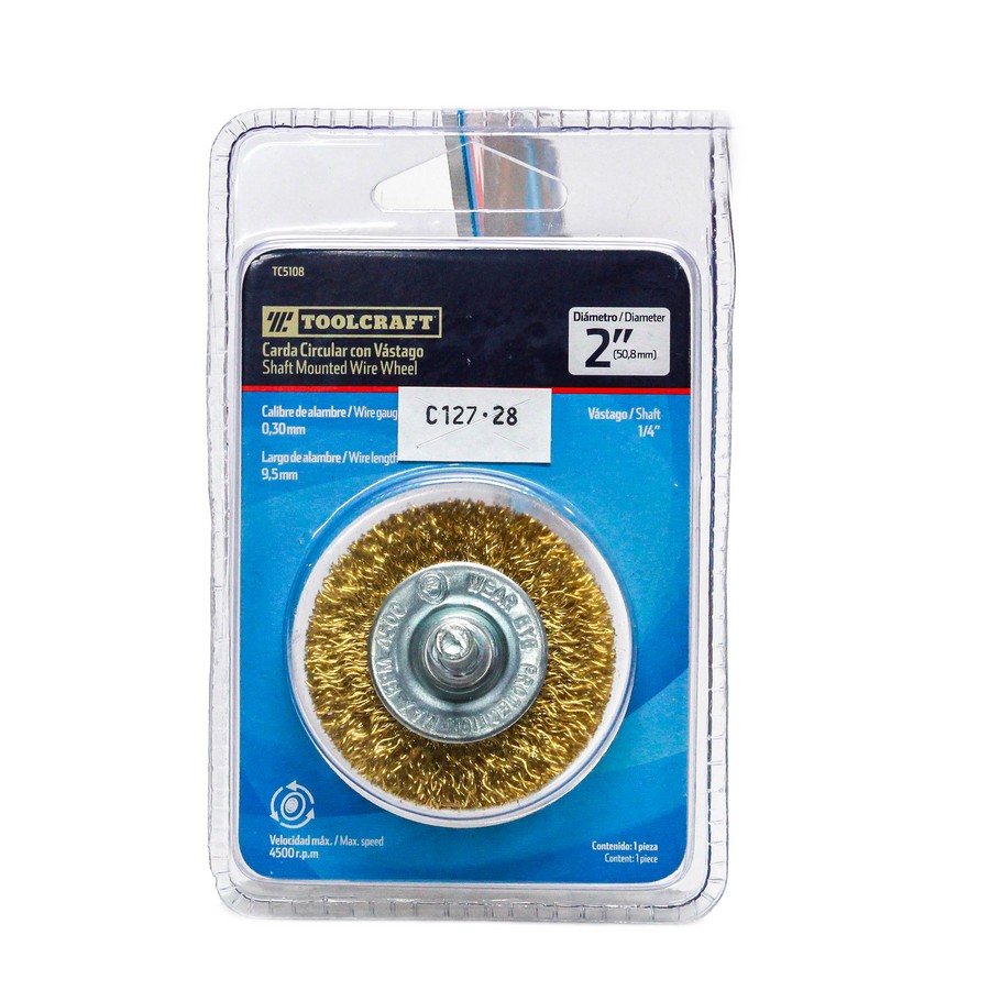 CEPILLO DE COPA PARA PULIDORA TRENZADO 4 PULG X 5/8 14187