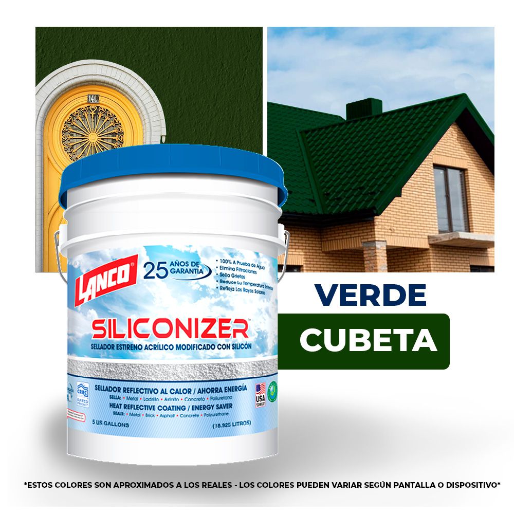 IMPERMEABILIZANTE SILICONIZER VERDE CUBETA LANCO RC-202-2 (NC)