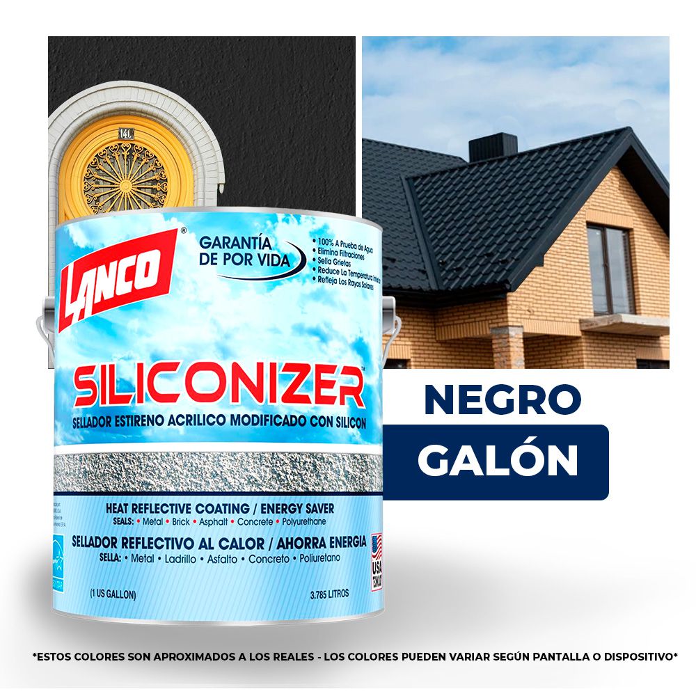 IMPERMEABILIZANTE SILICONIZER NEGRO GAL. LANCO RC-203-4