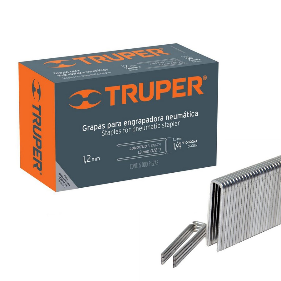 GRAPA PARA ENGRAP. NEUMAT. CALIBRE 18 1/2 PULG. (5000 PCS) TRUPER 18270