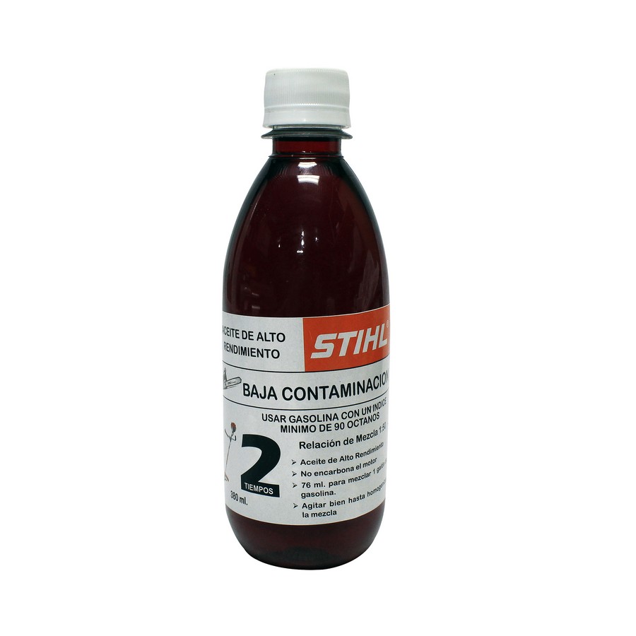 ACEITE PARA MEZCLA MOTOSIERRA/ORILLADORA 380ML = 5GAL. GAS. STIHL OIL-380ML