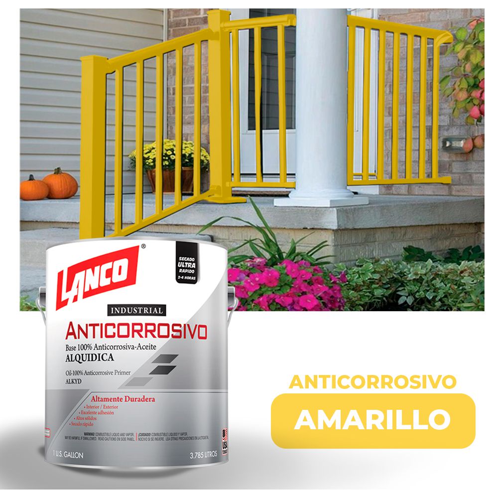 ANTICORROSIVO BRILLO INDUSTRIAL AMARILLO GLN LANCO