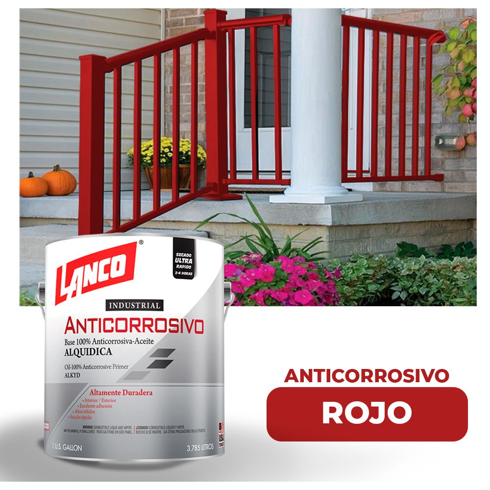 ANTICORROSIVO BRILLO INDUSTRIAL ROJO GLN