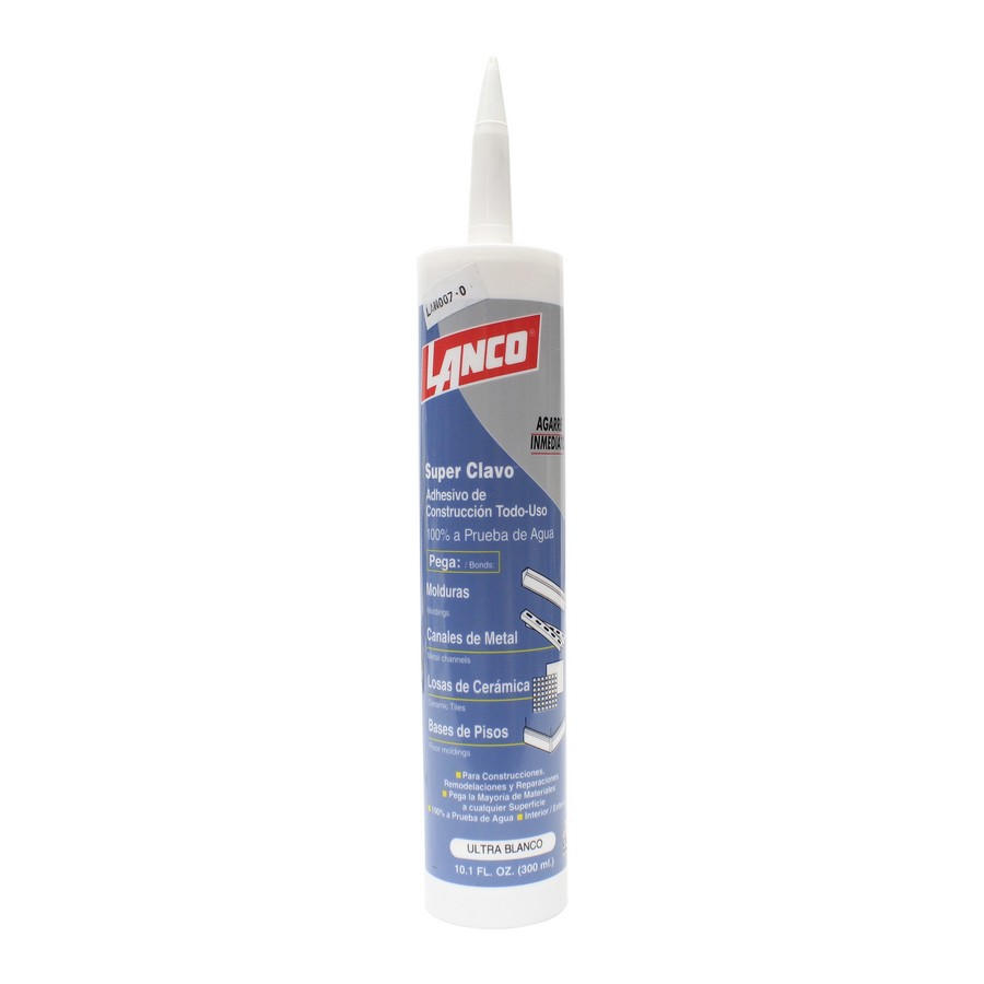 ADHESIVO P/CONSTRUCCION MULTIUSO SUPERNAIL  10 ONZ. LANCO