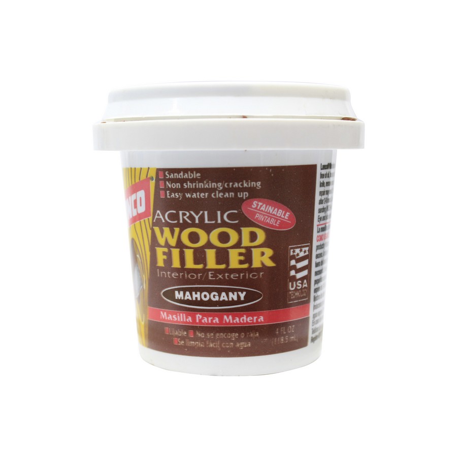 MASILLA ACRILICA PARA MADERA COLOR CAOBA 4OZ. LANCO WF828-8