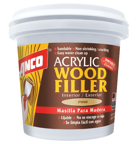 MASILLA ACRILICA PARA MADERA COLOR CAOBA 8OZ. LANCO WF828-7