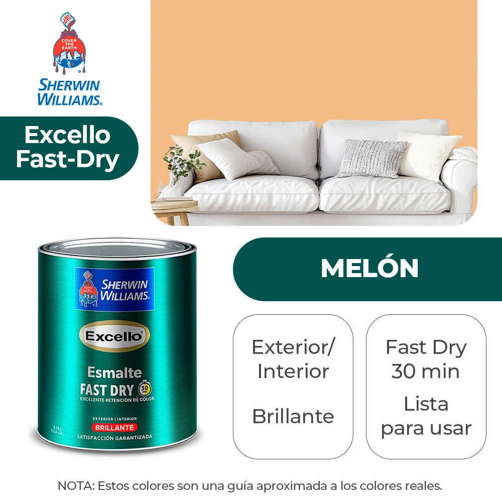 EXCELLO INT. Y EXT. BRILLO ESMALTE MELON GALON SHERWIN B4ESA9-1