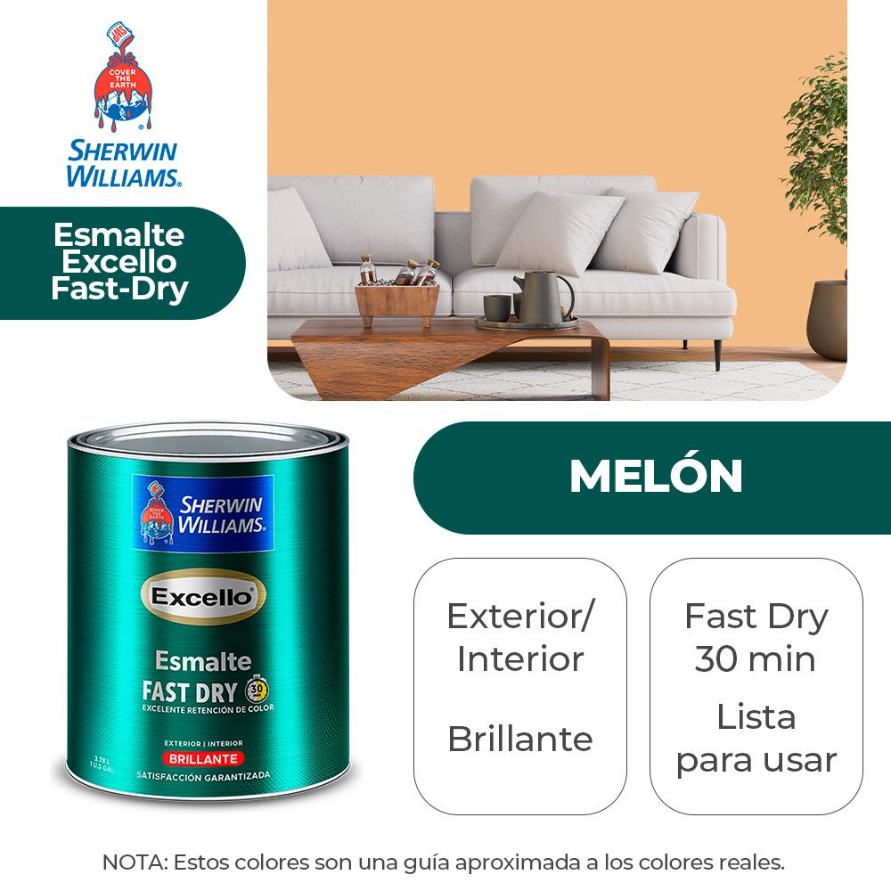 EXCELLO INT. Y EXT. BRILLO ESMALTE MELON GALON SHERWIN B4ESA9-1