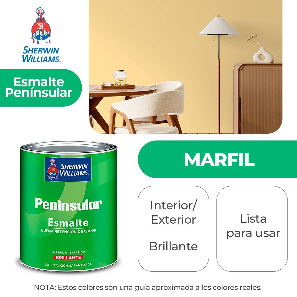 PENINSULAR INT. Y EXT. BRILLO ESMALTE MARFIL GALON SHERWIN K58HSA1-1