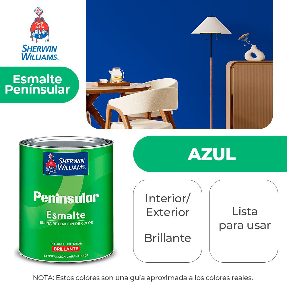 PENINSULAR INT. Y EXT. BRILLO ESMALTE AZUL GALON SHERWIN K58LSA6-1