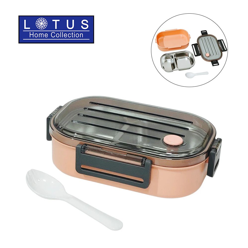 LONCHERA PARA COMIDA CON 2 ENVASES + CUBIERTOS 500ML LHC-1520