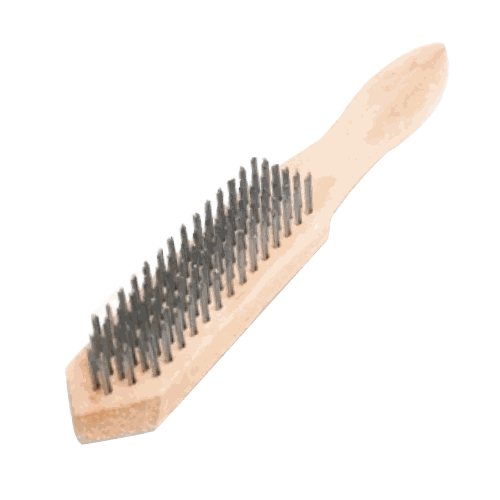 CEPILLO ALAMBRE CON MANGO MADERA 5 X 15
