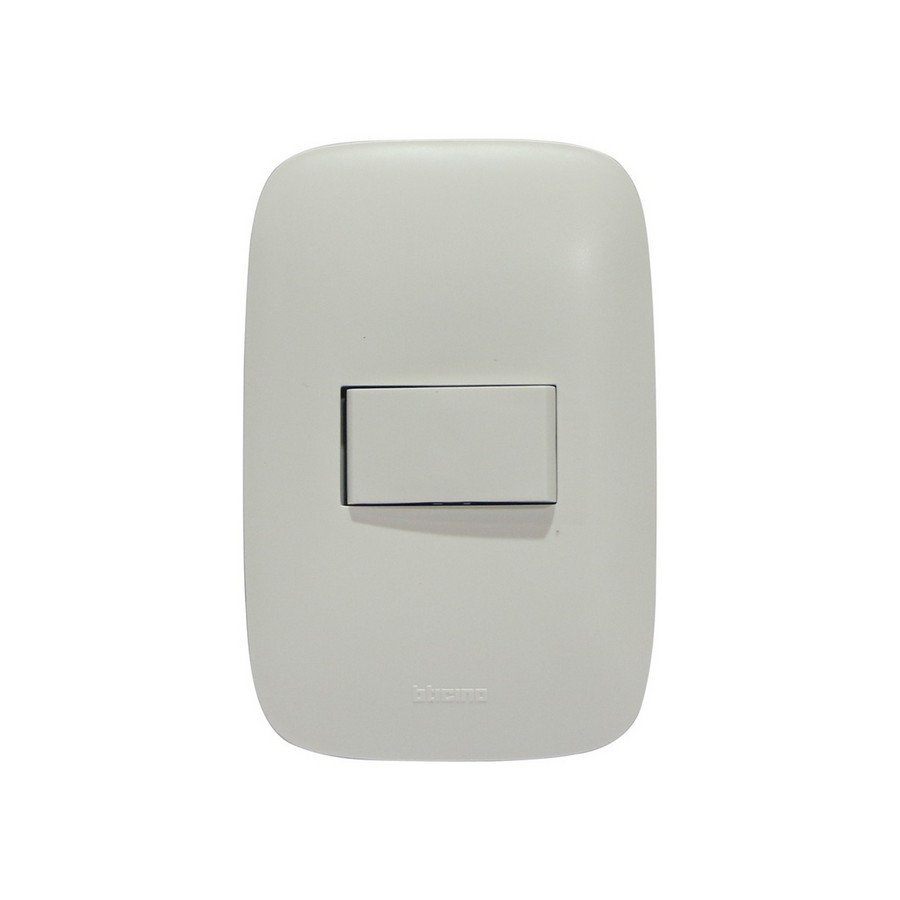 SWITCH SENCILLO INTEGRADO BLANCO DOMINO SENCIA BTICINO AP5100 (DESC)