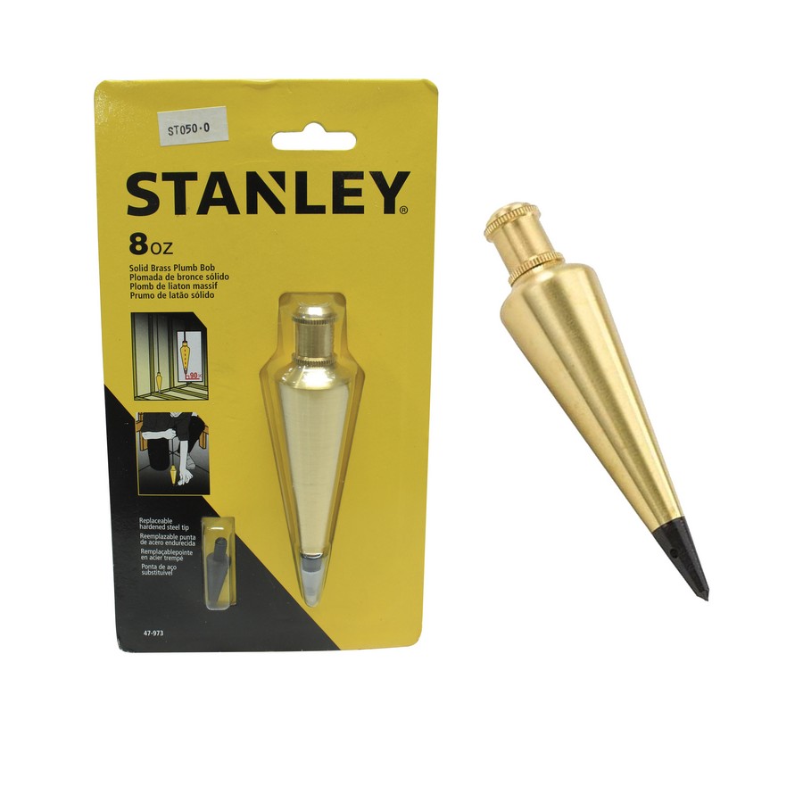 PLOMADA CON PUNTA DE ACERO 8 OZ. STANLEY 47-973