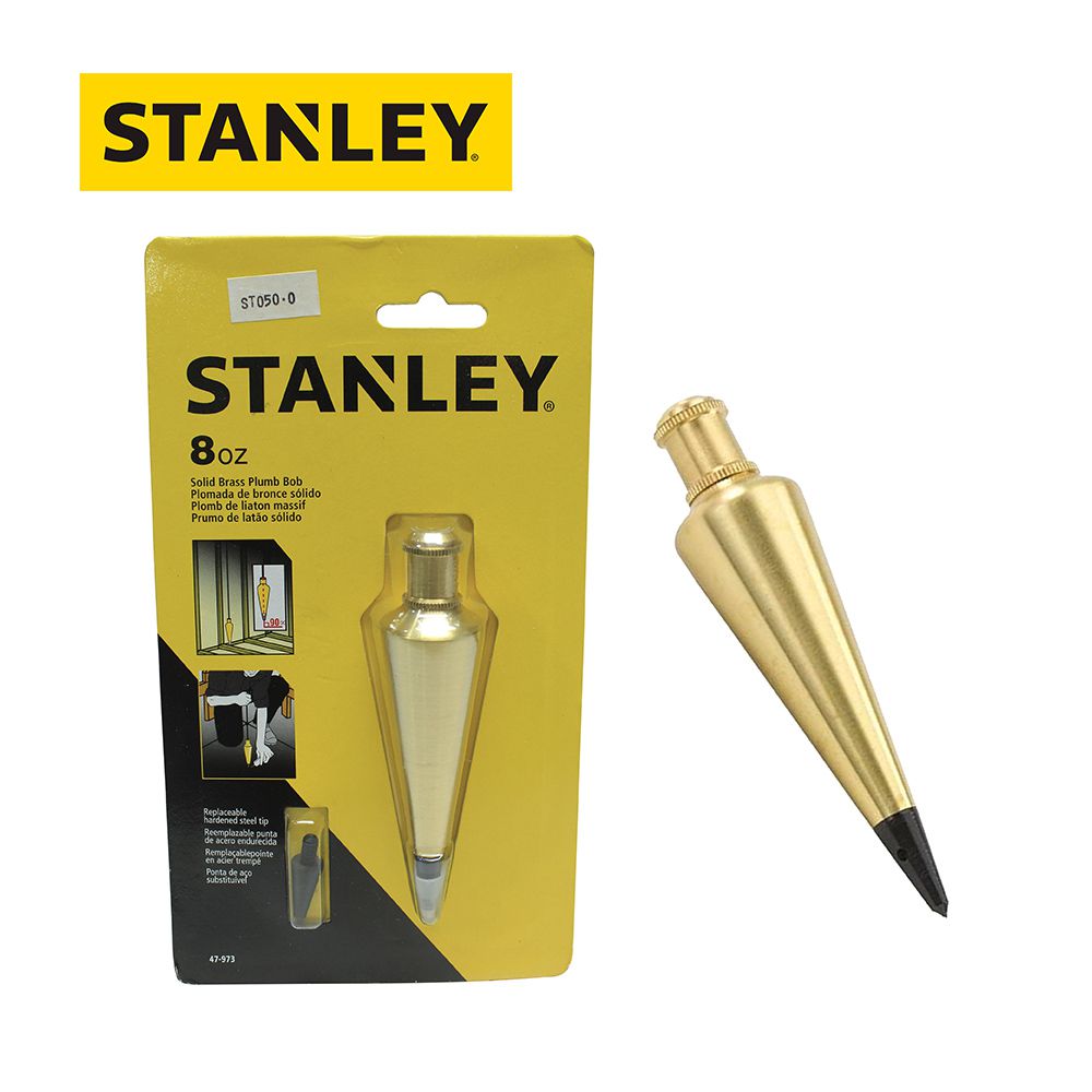 PLOMADA CON PUNTA DE ACERO 8 OZ. STANLEY 47-973