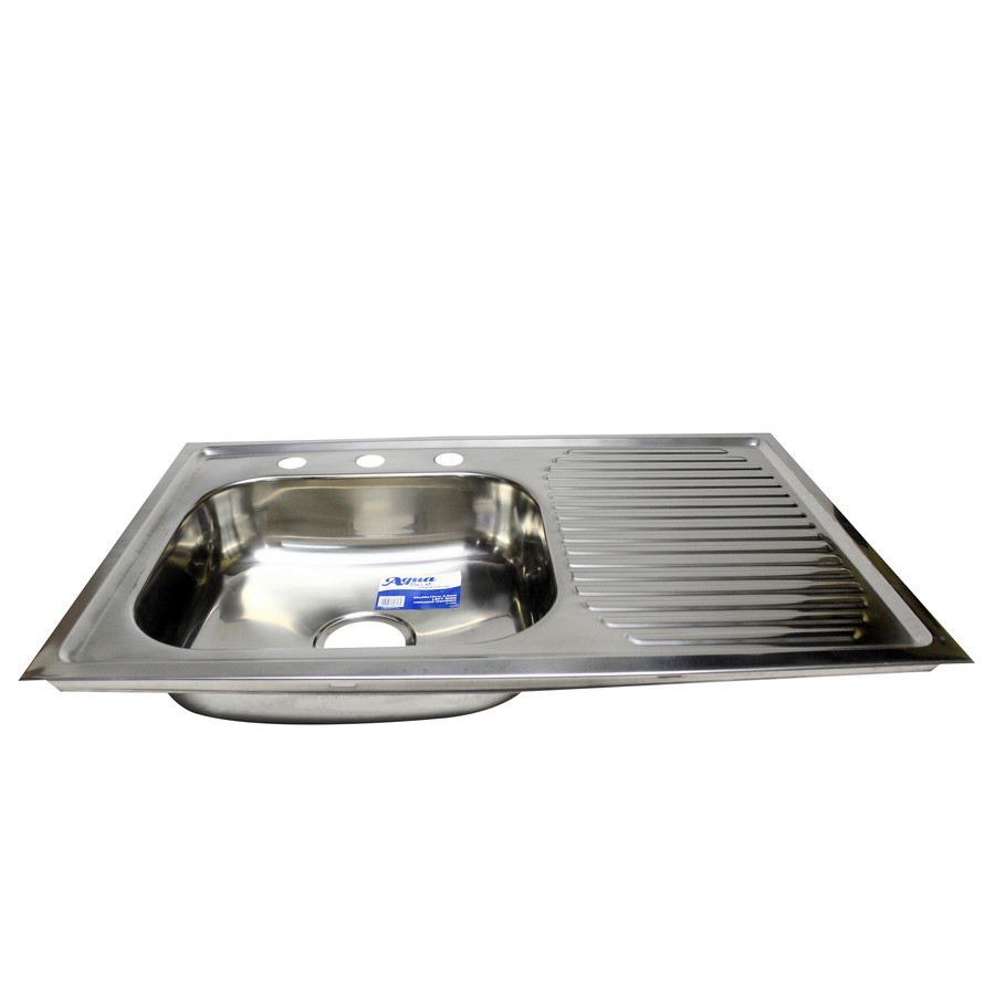 FREGADERO ACERO INOX 0.80X0.50 MTS IZQ. P-11290