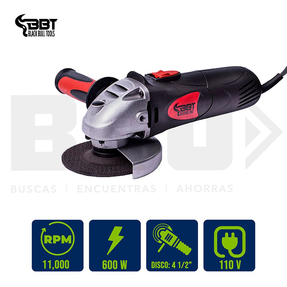 PULIDORA ELECT. 4 1/2 PLG. 600W 110V 11000RPM BBT DB5007 (DESC)