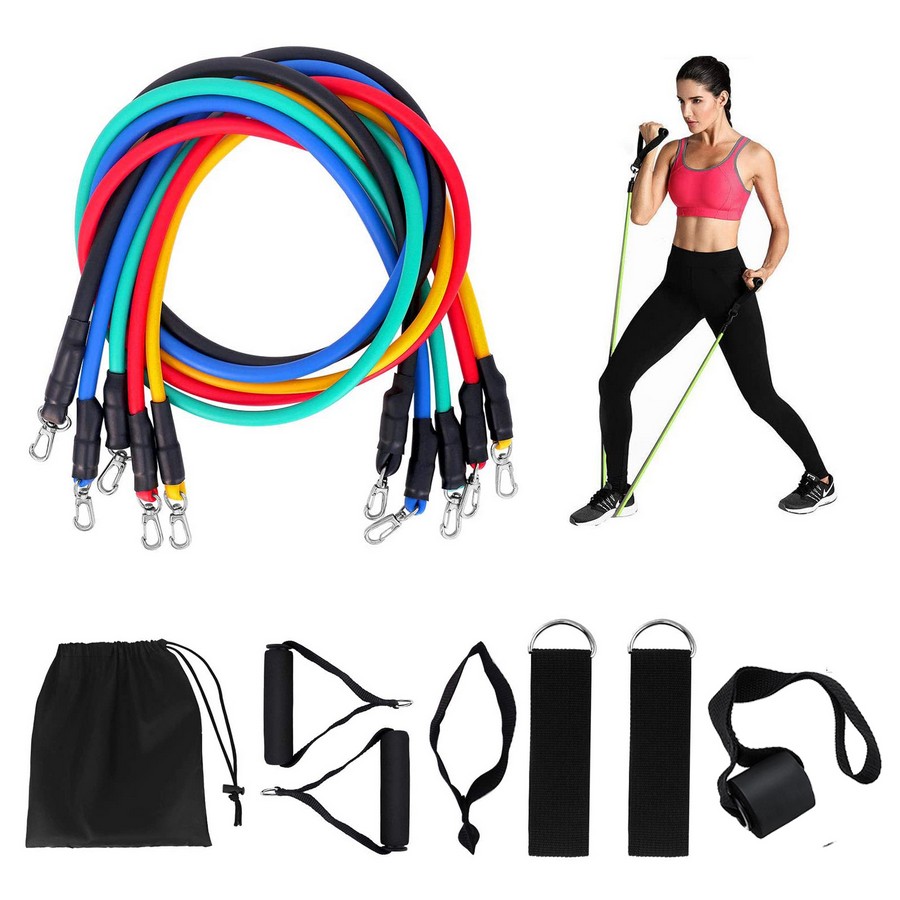 LIGAS DE RESISTENCIA PARA EJERCICIO 11PCS HO-1351