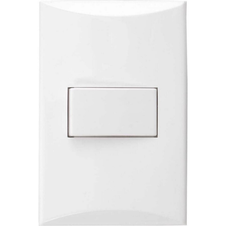 INTERRUPTOR PLATA SENCILLO CON PLACA BLANCO 1000-W