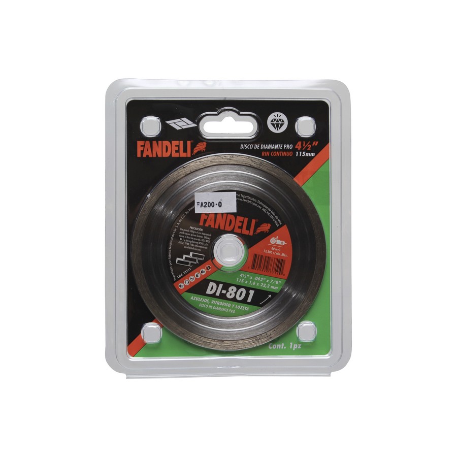 DISCO DIAMANTE FANDELI 4 1/2 HUMEDO 72961