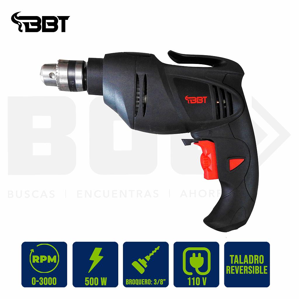 TALADRO REVER. ELECT. 3/8PLG. 500W 3000RPM BBT ED1004