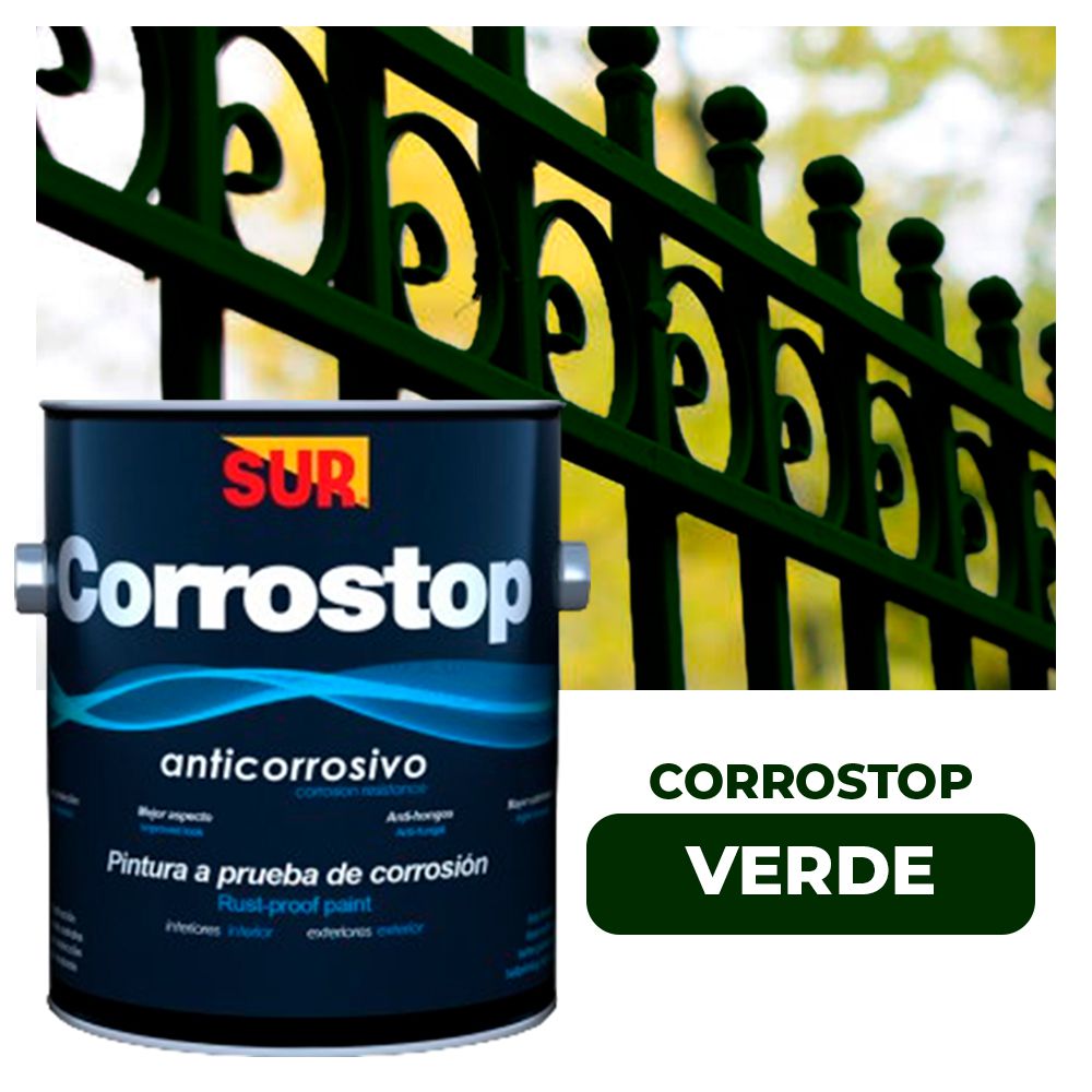 ANTICORROSIVO CORROSTOP 9100 VERDE GALON SUR