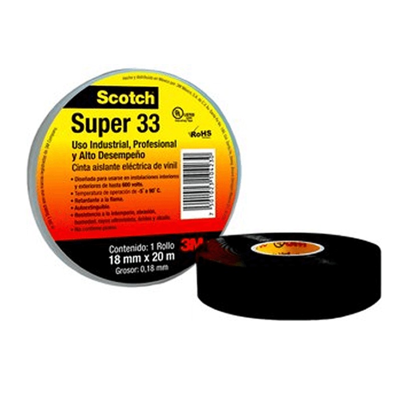 CINTA AISLANTE SUPER 33 22 YDS. 3M 7000042541