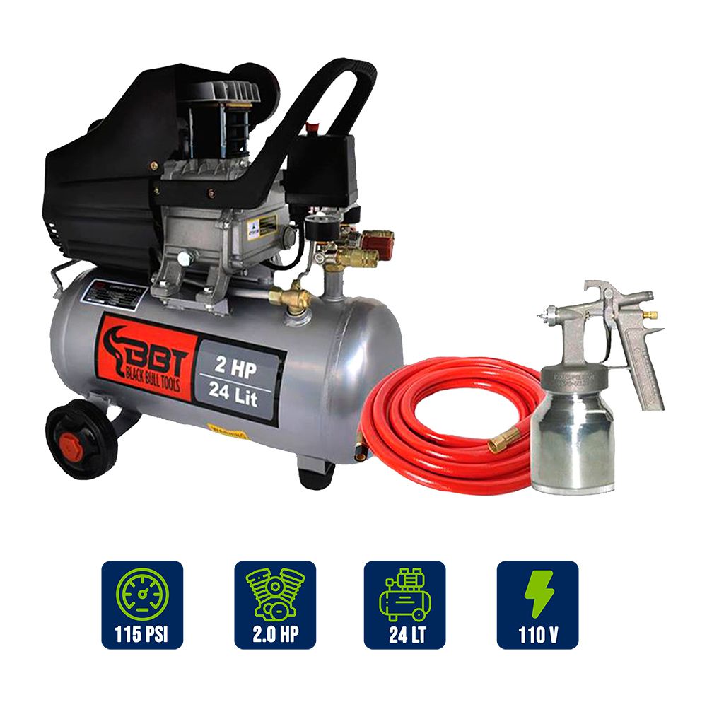 COMPRESOR TECNO 24LTS. 2HP 110V BBT BM2024