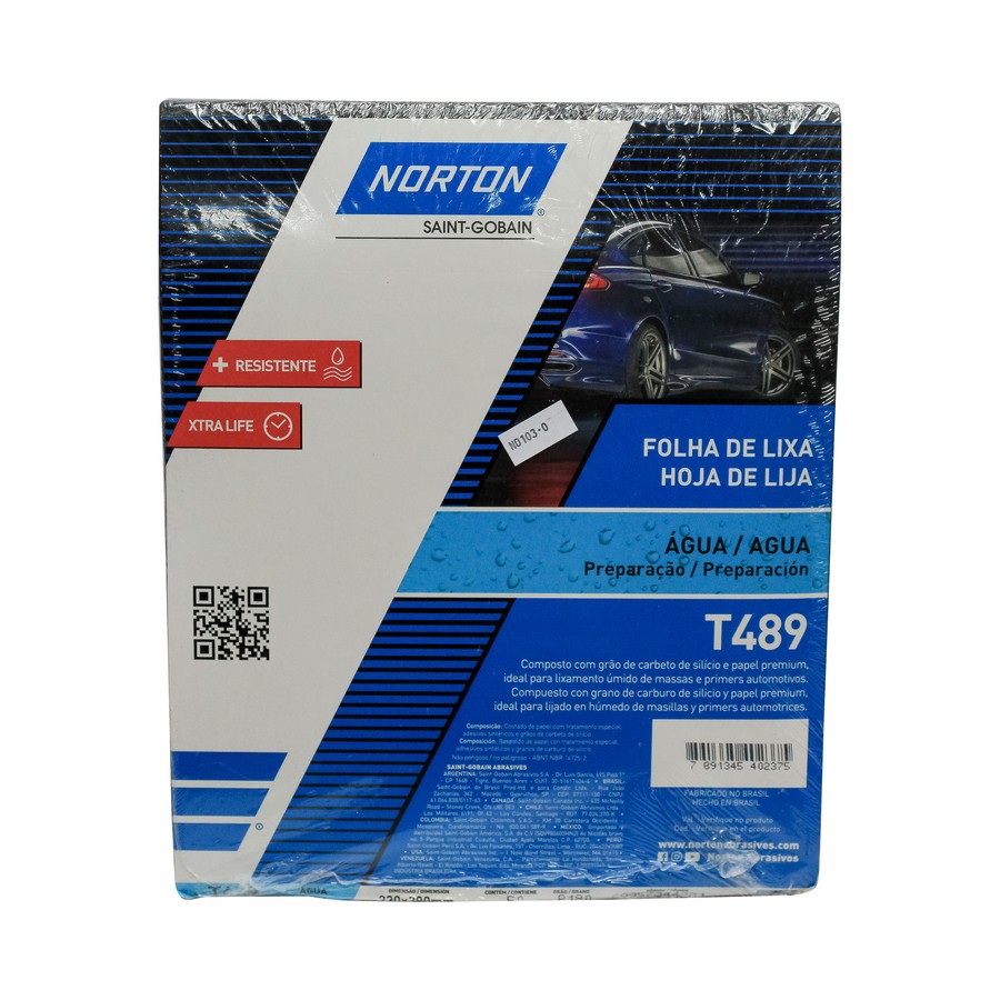 LIJA AGUA NORTON  T277  / T489 Nº 180