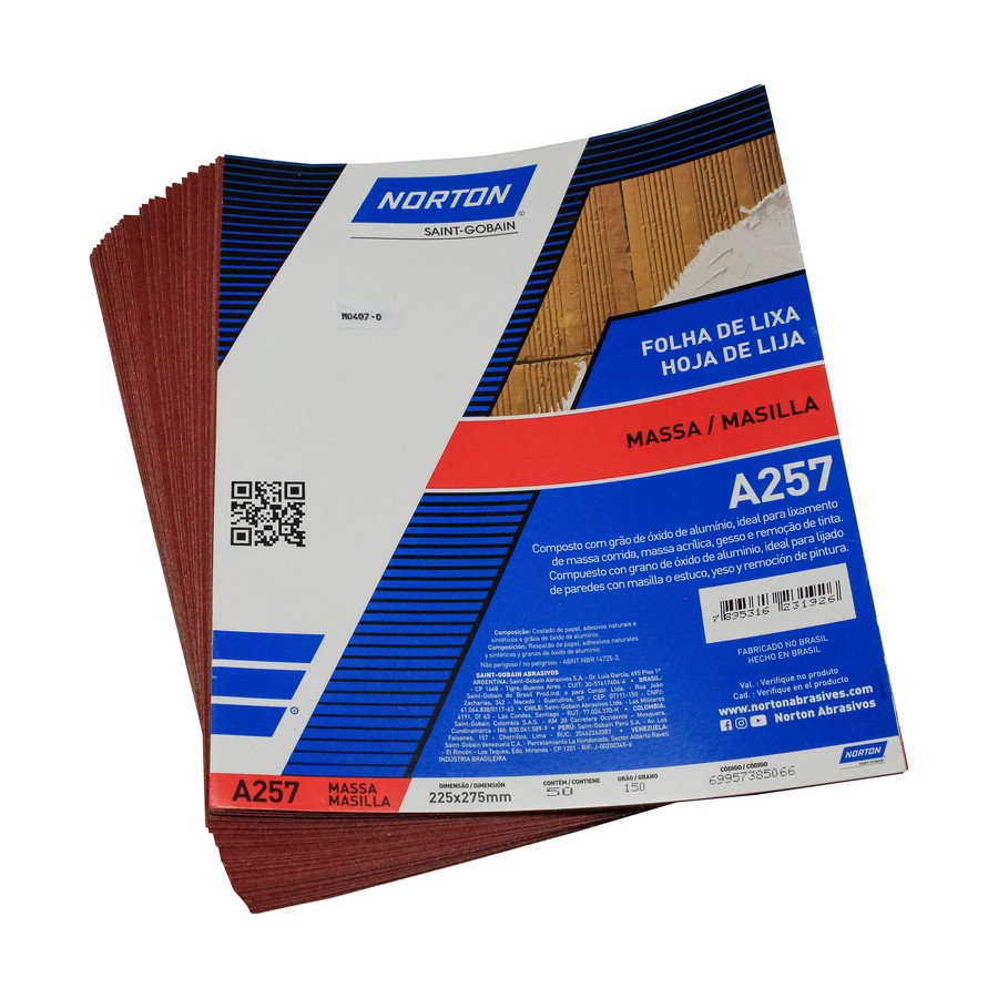 LIJA P/MADERA NORTON A-257  Nº 150