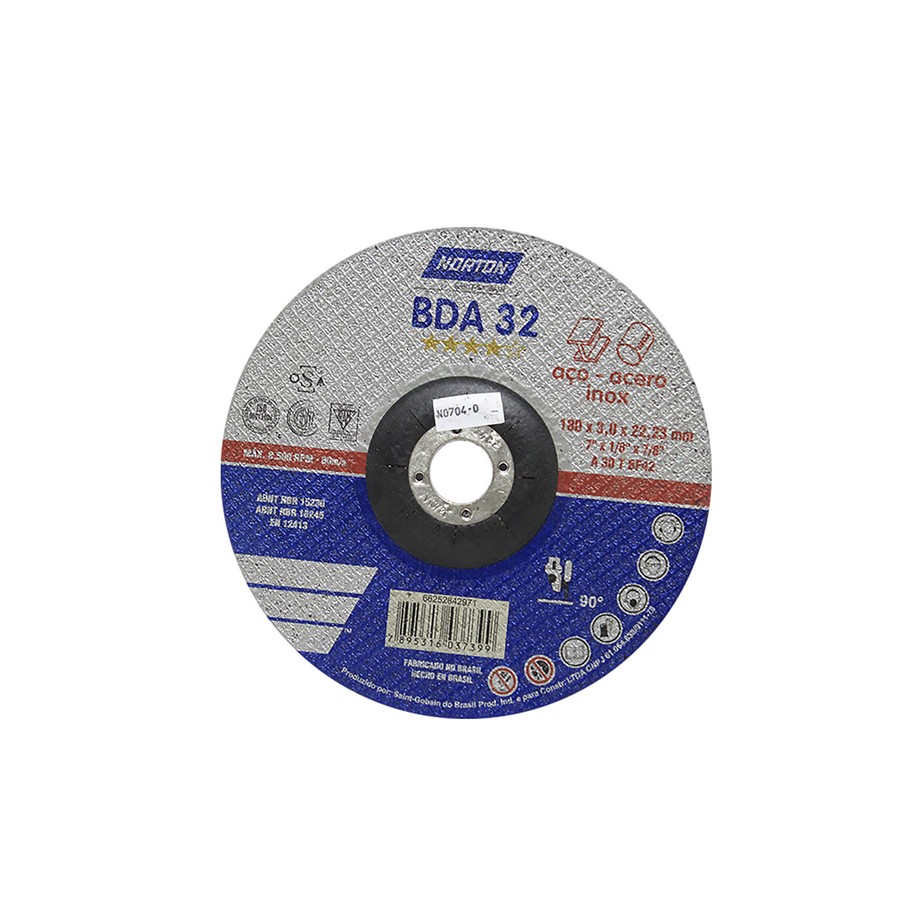 DISCO PARA METAL NORTON CONICO T42  3.0MM X 7 BNA32