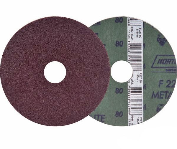 LIJA EN DISCO NORTON F227 4½ PULG Nº 80