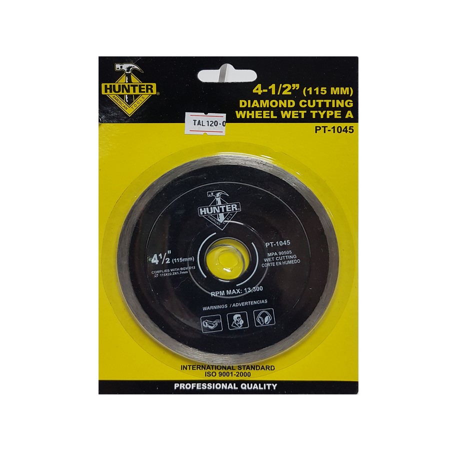 DISCO DIAMANTE 4 1/2 HUMEDO PT-1045