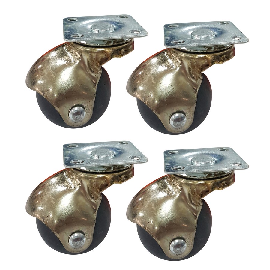 RODO BOLA CAUCHO C/PLANCHA B8C-1 1/2  LATON (JGO 4) (NC)