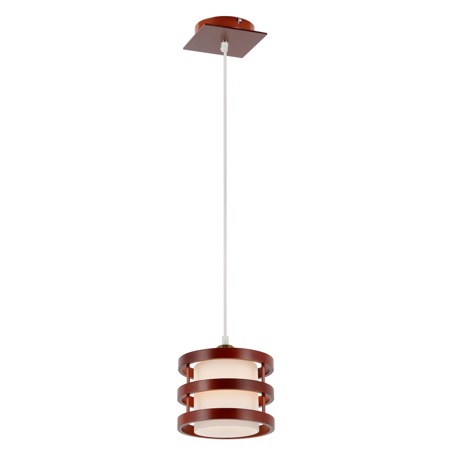 LAMPARA COLGAR CILINDO VIDRIO AROS CAFÉ 18X100CMS 26259A-WG