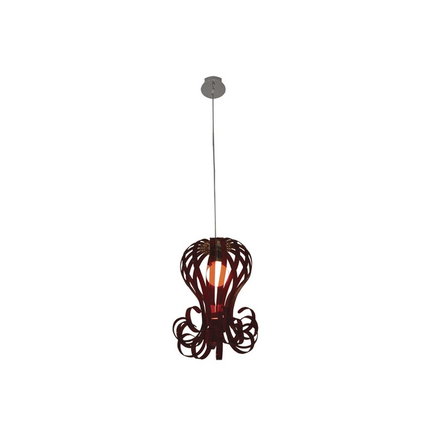 LAMPARA COLGAR VINTAGE ROJO 61X57CMS 26004A-RD
