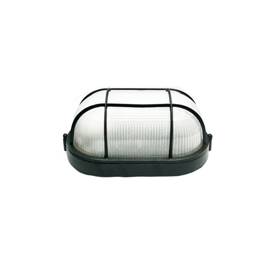 LAMPARA P/EXTERIOR C/REJILLA NEGRA 50011A-BK