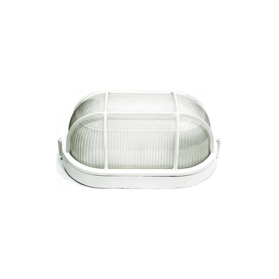 LAMPARA P/EXTERIOR C/REJILLA BLANCA 50011A-WH