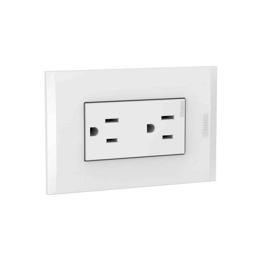 TOMA DOBLE POLARIZADO INTEGRADO BLANCO NOBILE BTICINO AF2228EB