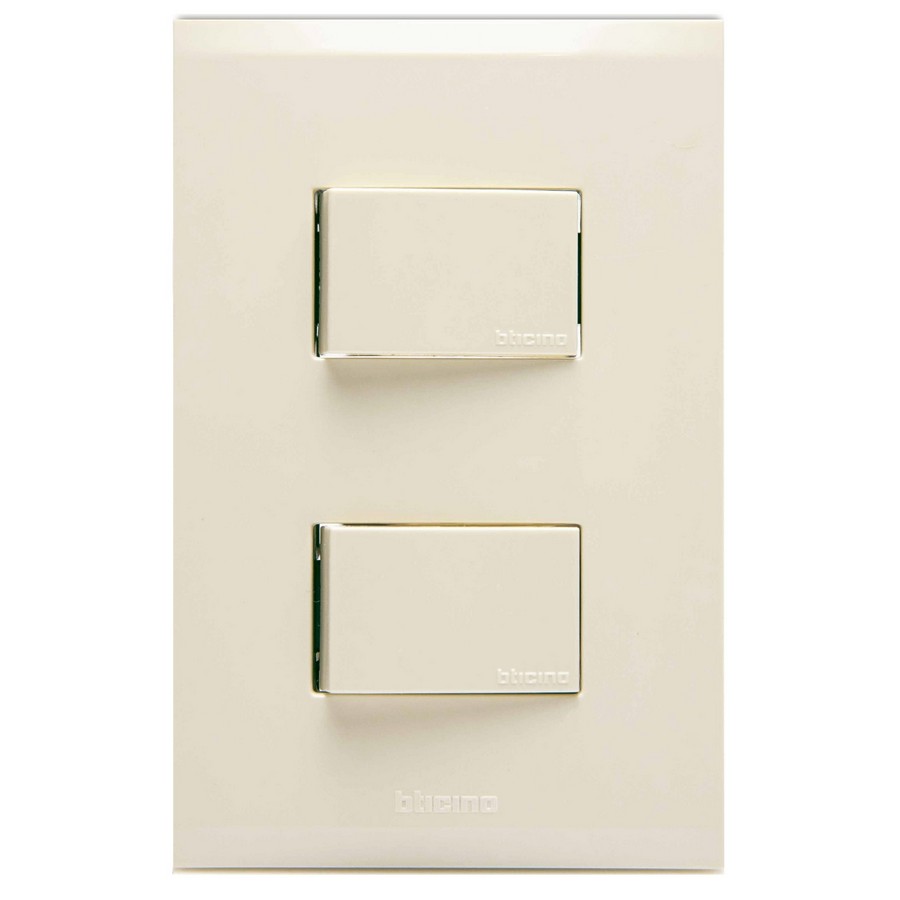 SWITCH DOBLE SENCILLO INTEGRADO MARFIL NOBILE BTICINO AF2200EM