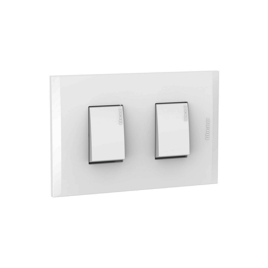 SWITCH DOBLE SENCILLO INTEGRADO BLANCO NOBILE BTICINO AF2200EB
