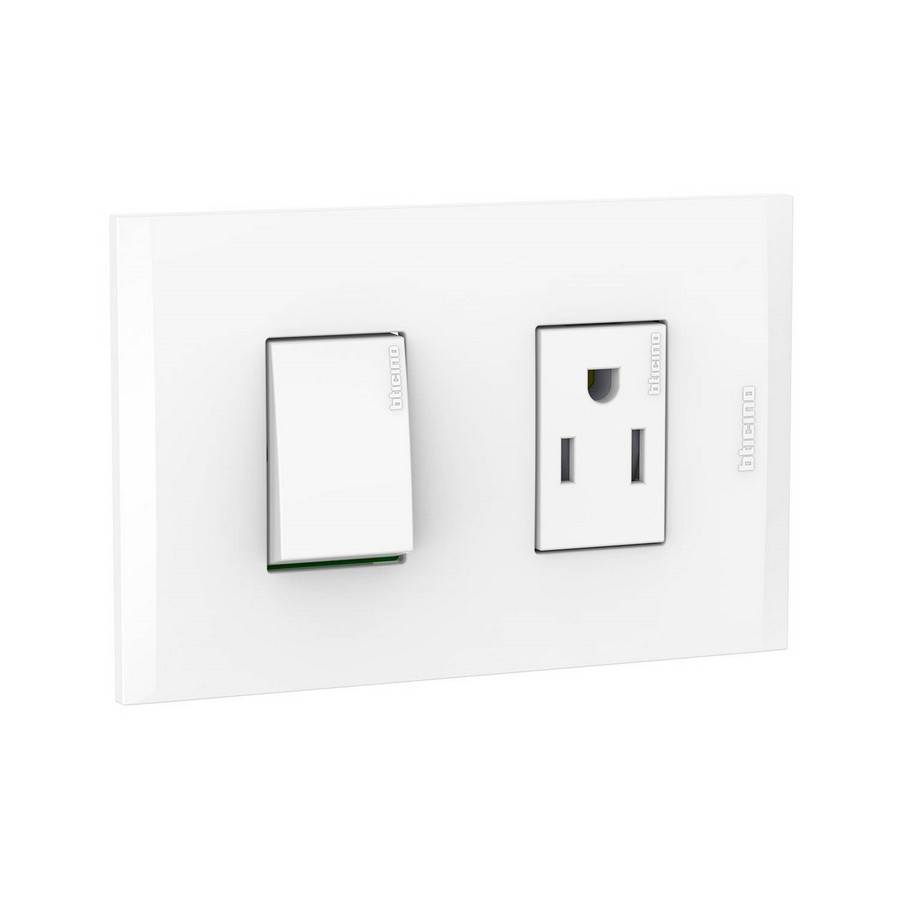SWITCH Y TOMA POLARIZADO INTEGRADO MARFIL NOBILE AF2231EM