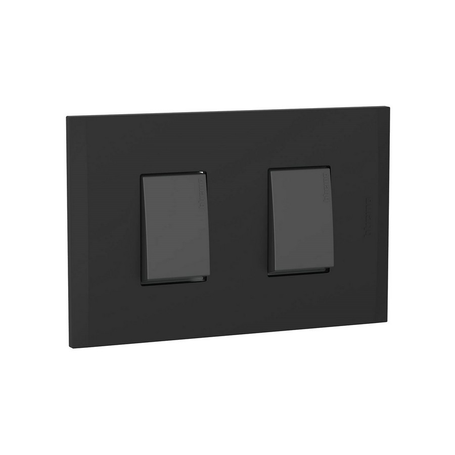 SWITCH DOBLE CAMBIO INTEGRADO 3V. NEGRO NOBILE BTICINO AF2201EANG