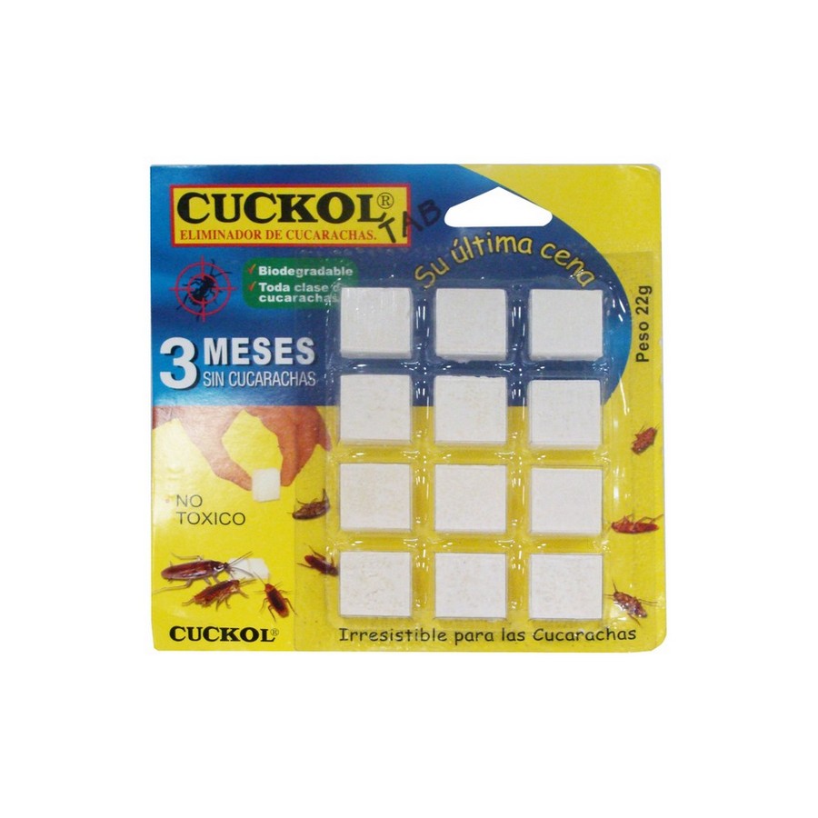 CUCARACHACIDA EN PASTILLA 22GR. CUCKOL