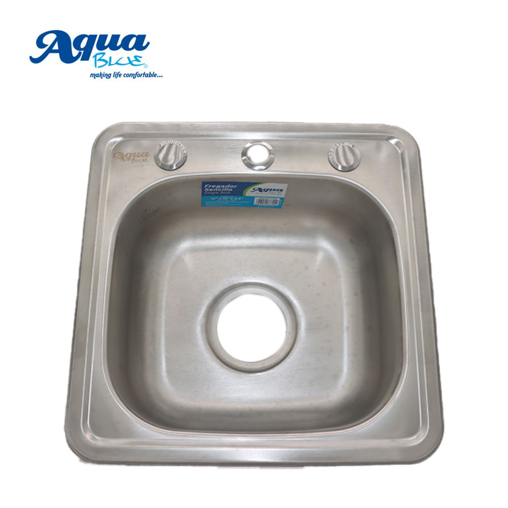 FREGADERO ACERO INOX 1 DEP 15X15X6 PULG A367-3838/P-11186